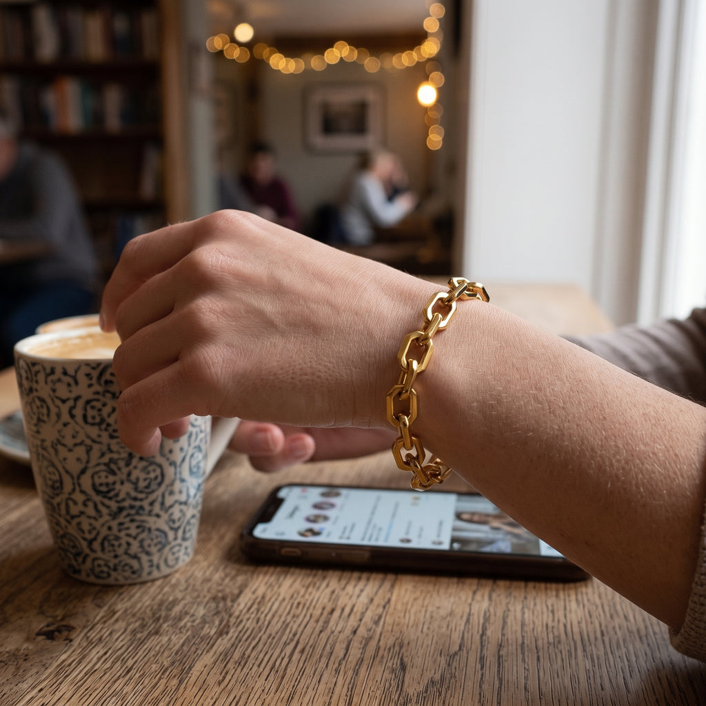 Bracelet Lotte, bracelet doré – vue 2