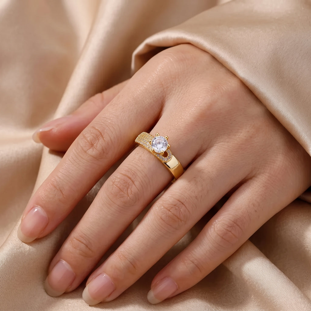 Bague Sofia, bague dorée réglable – vue 2