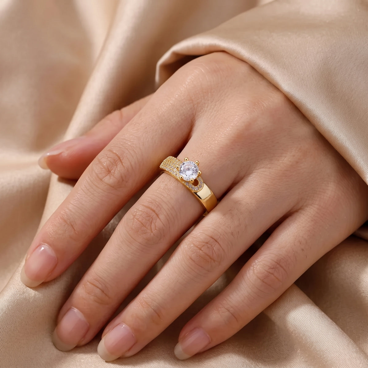 Bague Sofia, bague dorée réglable – vue 2