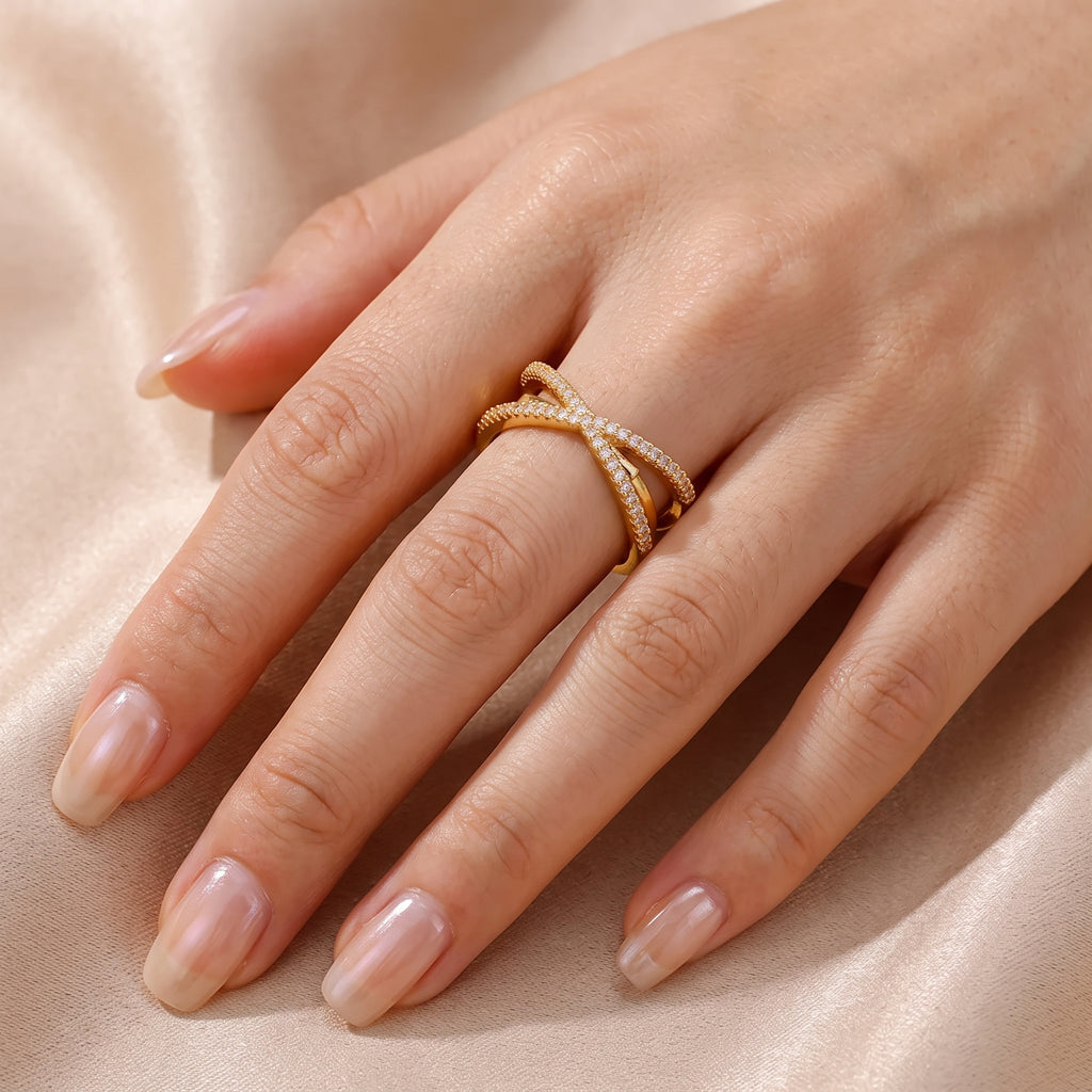 Bague Franzi, bague dorée réglable – vue 2