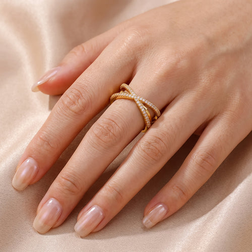 Bague Franzi, bague dorée réglable – vue 2
