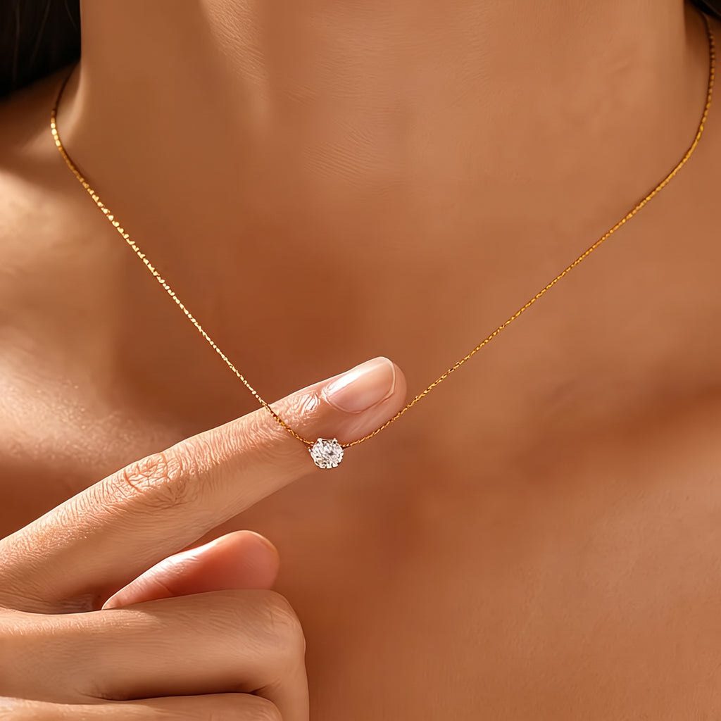 Collier Élia, collier doré – vue 2