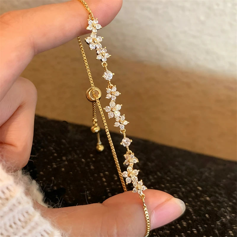 Bracelet Flora, bracelet doré