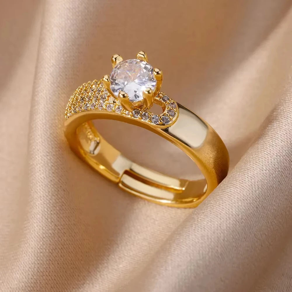 Bague Sofia, bague dorée réglable